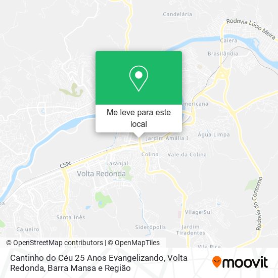 Cantinho do Céu 25 Anos Evangelizando mapa