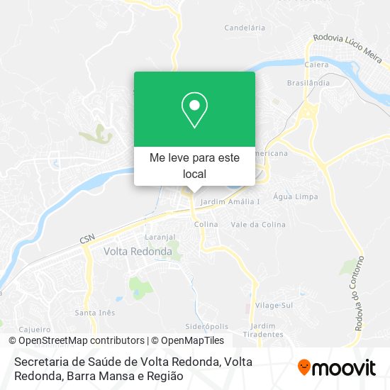 Secretaria de Saúde de Volta Redonda mapa