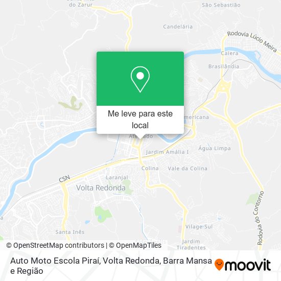 Auto Moto Escola Piraí mapa