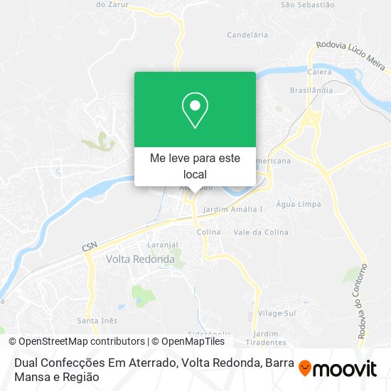 Dual Confecções Em Aterrado mapa