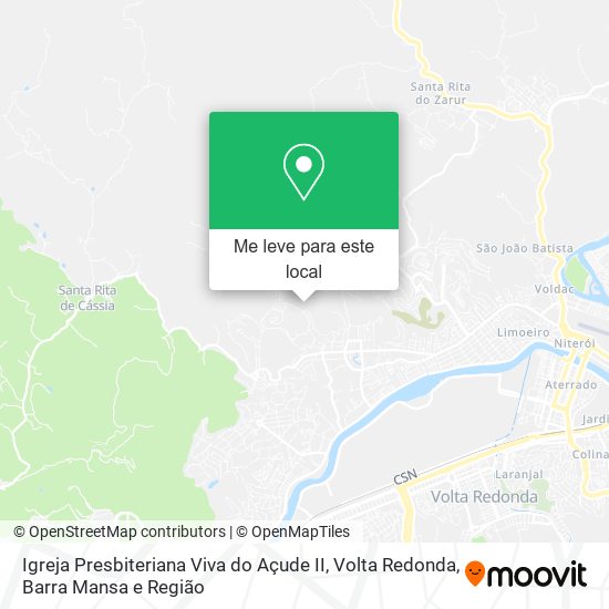 Igreja Presbiteriana Viva do Açude II mapa