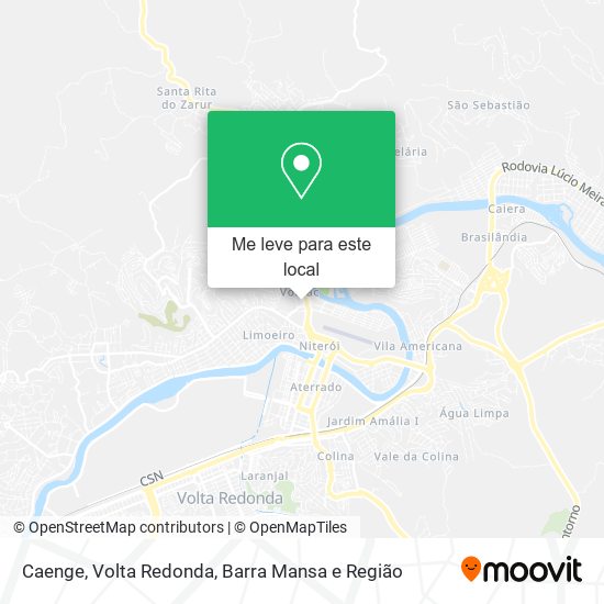 Caenge mapa