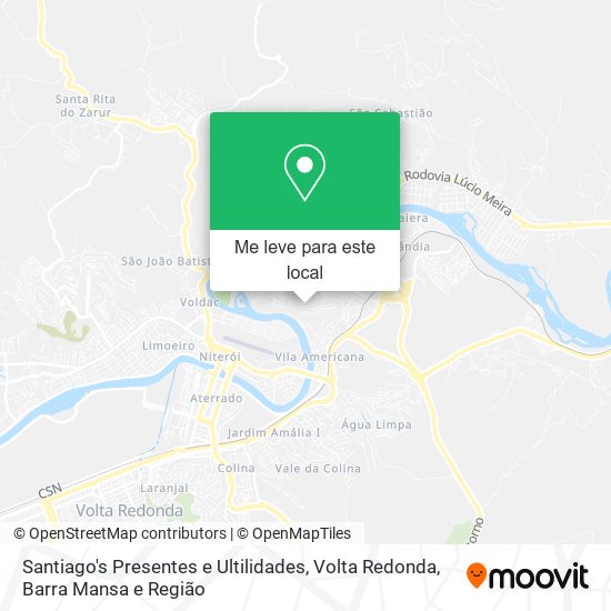 Santiago's Presentes e Ultilidades mapa