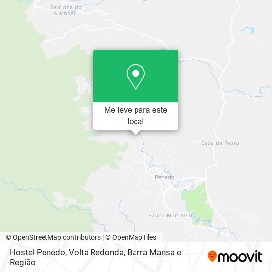 Hostel Penedo mapa