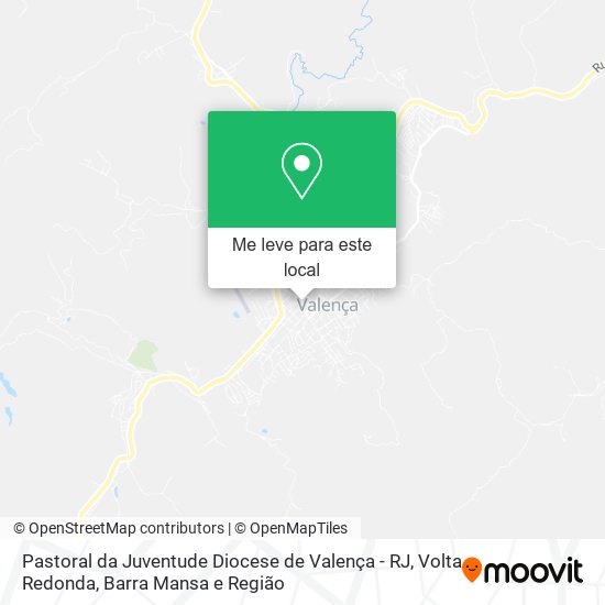 Pastoral da Juventude Diocese de Valença - RJ mapa