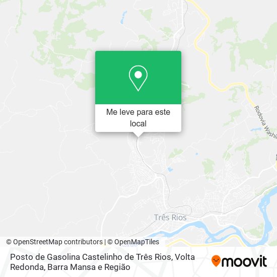 Posto de Gasolina Castelinho de Três Rios mapa