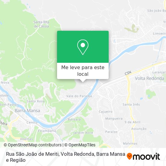 Rua São João de Meriti mapa