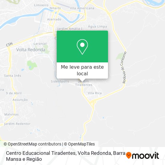 Centro Educacional Tiradentes mapa