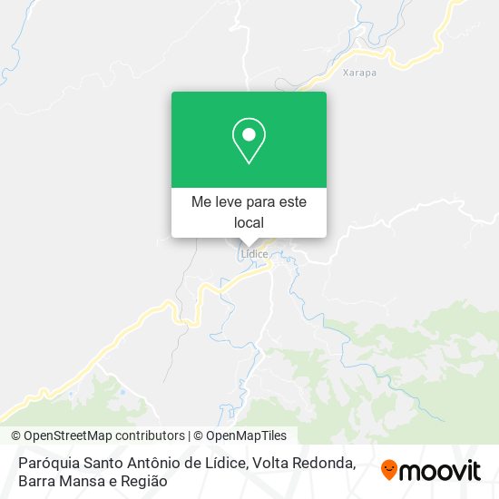 Paróquia Santo Antônio de Lídice mapa