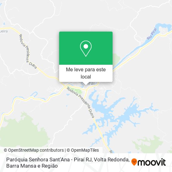 Paróquia Senhora Sant'Ana - Piraí RJ mapa