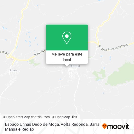 Espaço Unhas Dedo de Moça mapa
