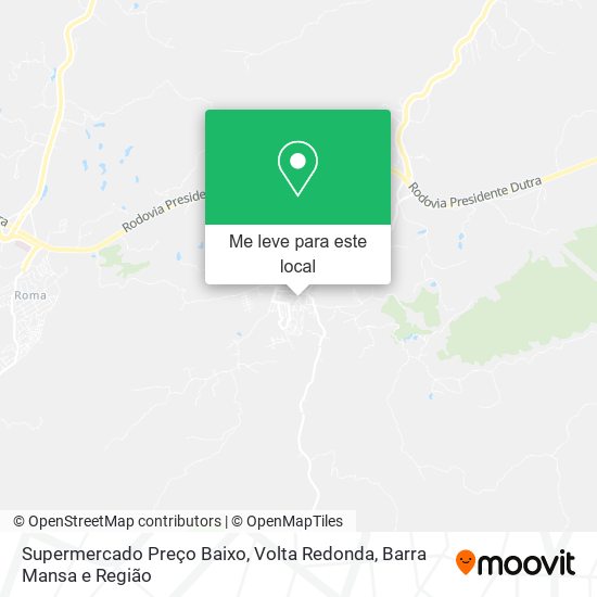 Supermercado Preço Baixo mapa