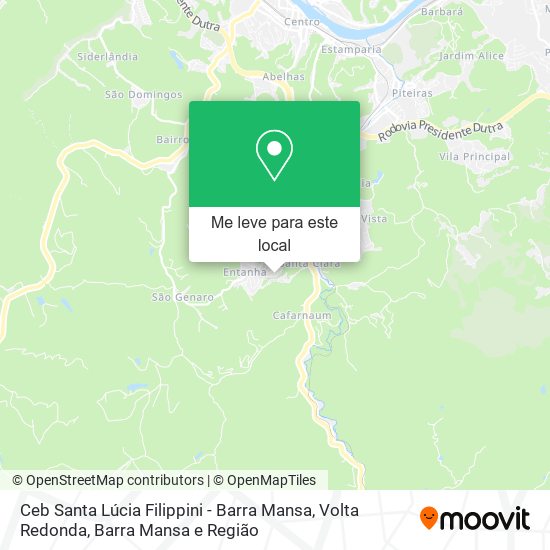 Ceb Santa Lúcia Filippini - Barra Mansa mapa