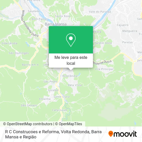 R C Construcoes e Reforma mapa