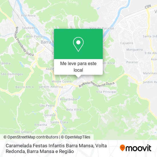 Caramelada Festas Infantis Barra Mansa mapa