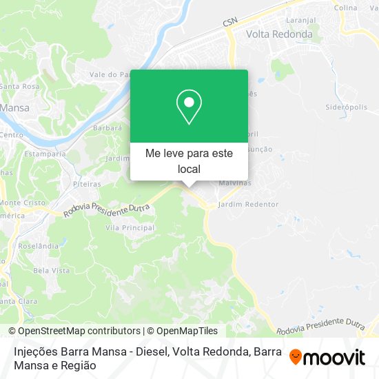 Injeções Barra Mansa - Diesel mapa
