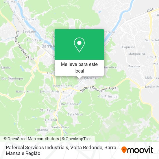Pafercal Servicos Industriais mapa