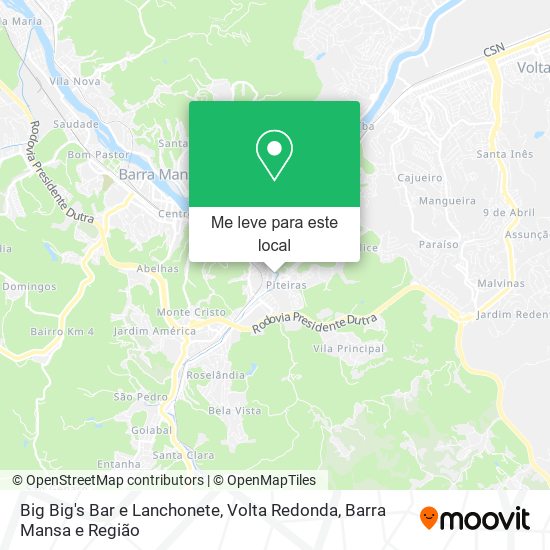 Big Big's Bar e Lanchonete mapa