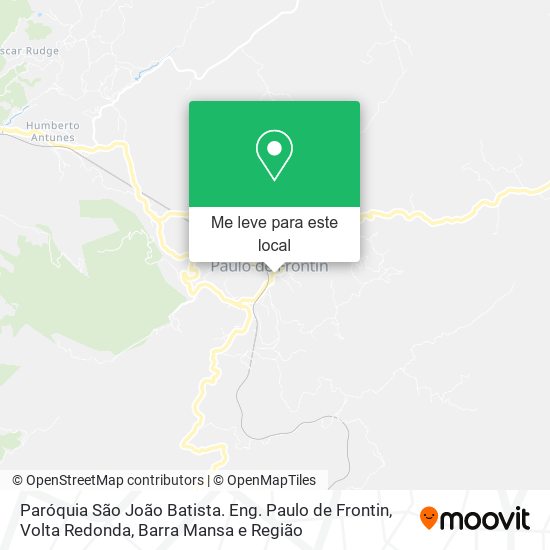 Paróquia São João Batista. Eng. Paulo de Frontin mapa