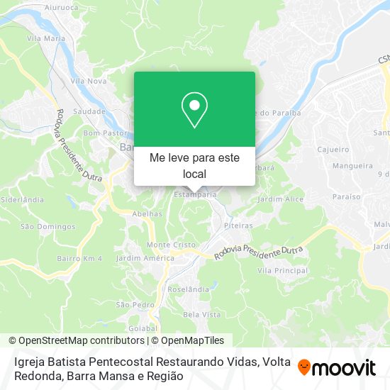 Igreja Batista Pentecostal Restaurando Vidas mapa