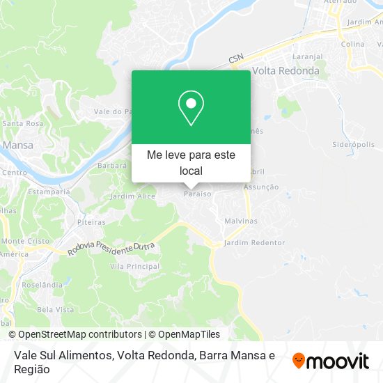 Vale Sul Alimentos mapa