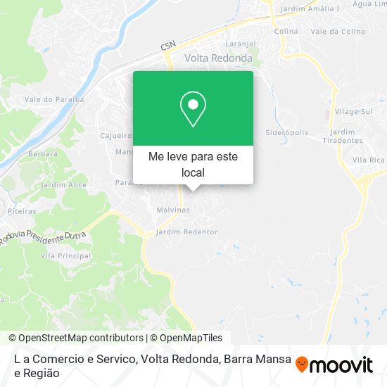 L a Comercio e Servico mapa