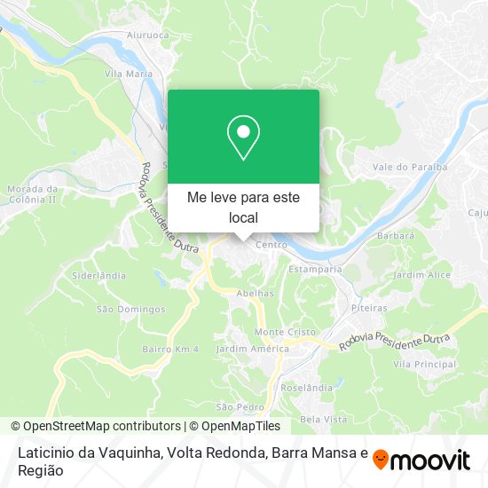 Laticinio da Vaquinha mapa