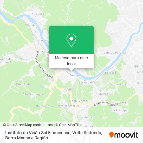 Instítuto da Visão Sul Fluminense mapa