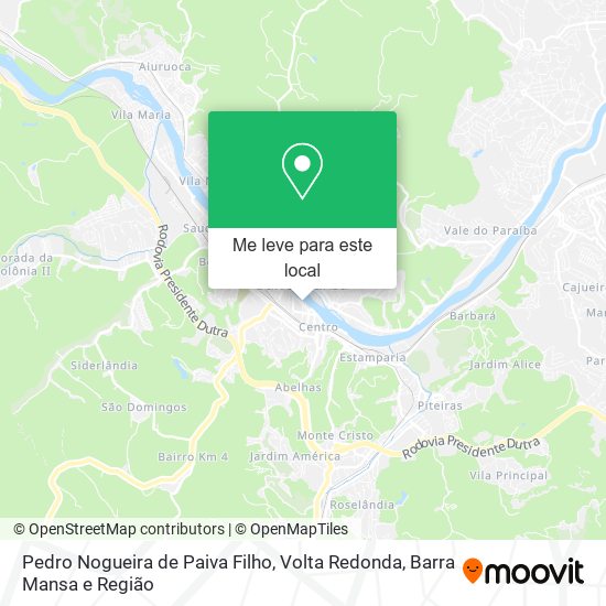 Pedro Nogueira de Paiva Filho mapa