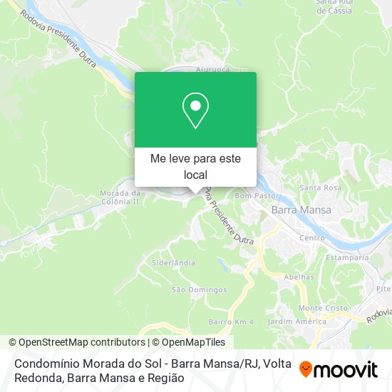 Condomínio Morada do Sol - Barra Mansa / RJ mapa