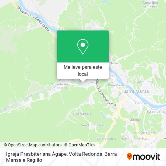Igreja Presbiteriana Ágape mapa