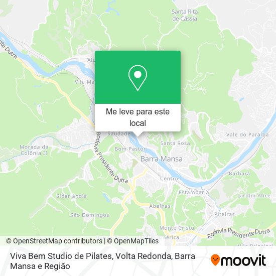 Viva Bem Studio de Pilates mapa