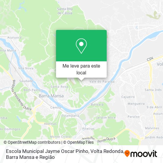 Escola Municipal Jayme Oscar Pinho mapa