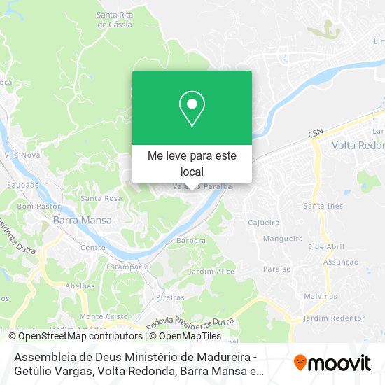 Assembleia de Deus Ministério de Madureira - Getúlio Vargas mapa