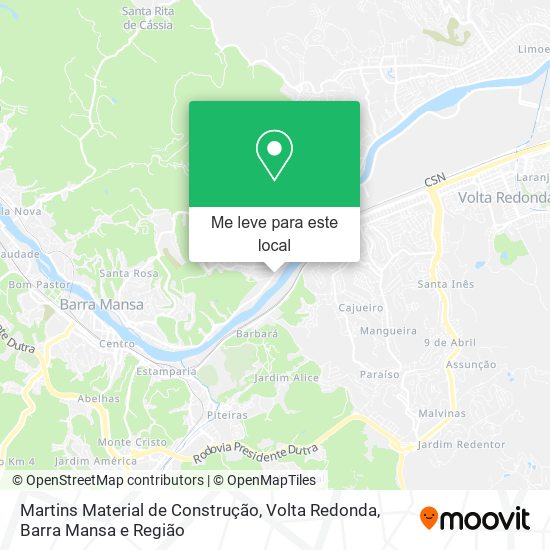 Martins Material de Construção mapa
