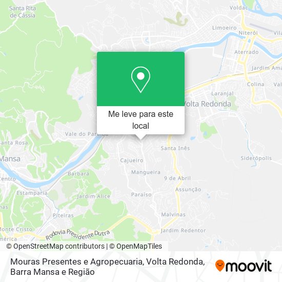 Mouras Presentes e Agropecuaria mapa