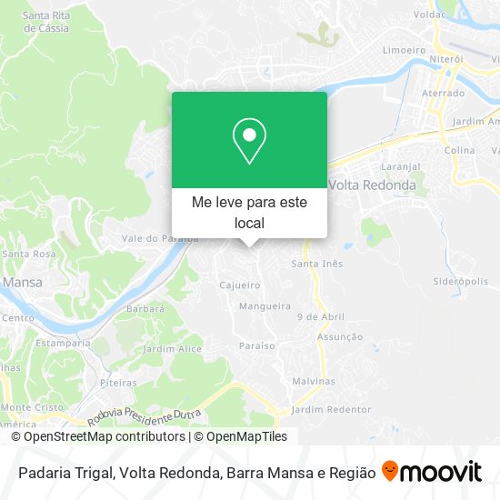 Padaria Trigal mapa