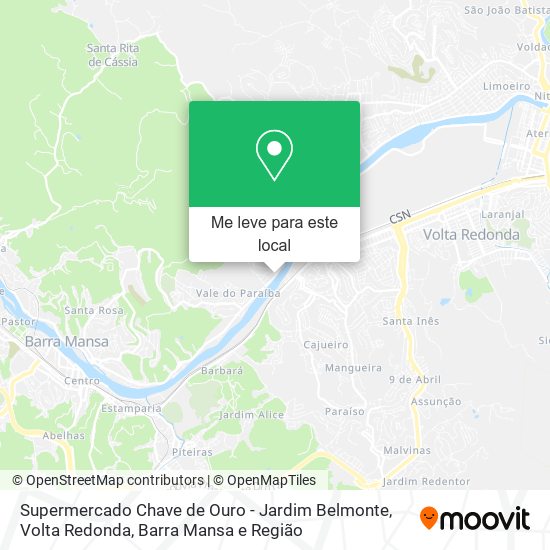 Supermercado Chave de Ouro - Jardim Belmonte mapa