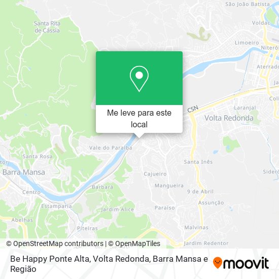 Be Happy Ponte Alta mapa