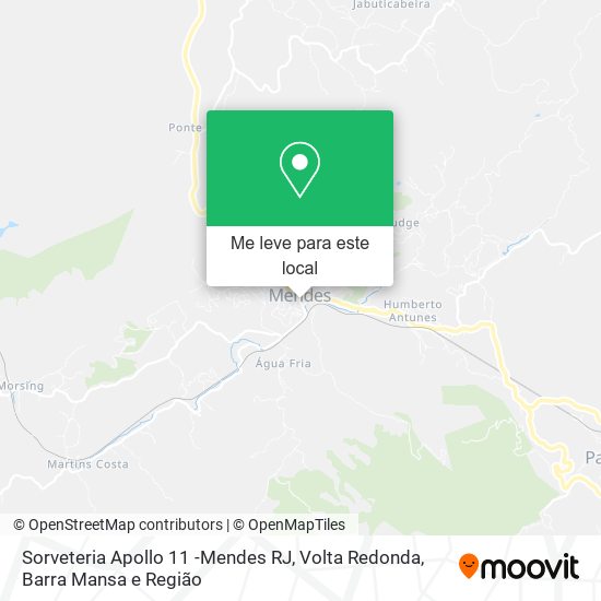 Sorveteria Apollo 11 -Mendes RJ mapa