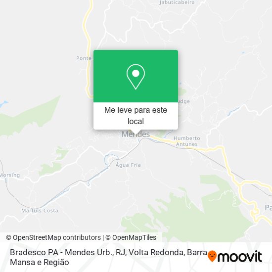Bradesco PA - Mendes Urb., RJ mapa