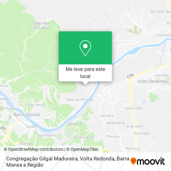 Congregação Gilgal Madureira mapa