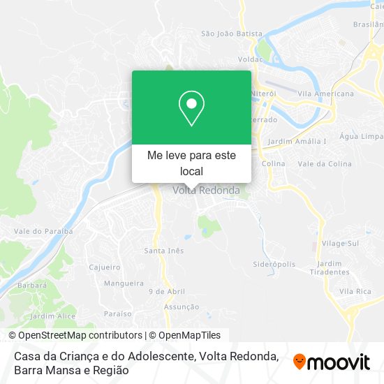 Casa da Criança e do Adolescente mapa
