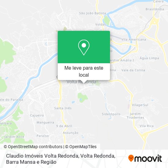 Claudio Imóveis Volta Redonda mapa