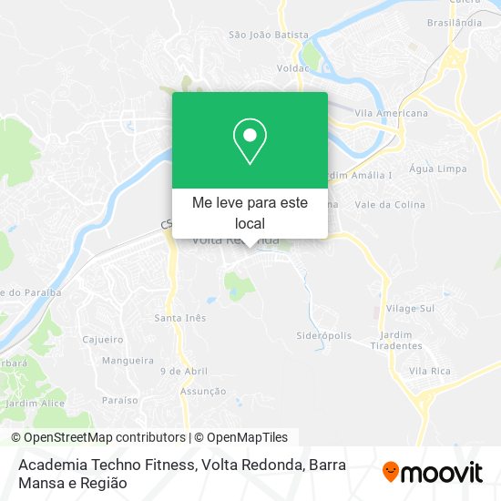 Academia Techno Fitness mapa