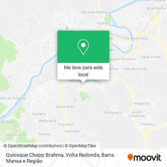 Quiosque Chopp Brahma mapa