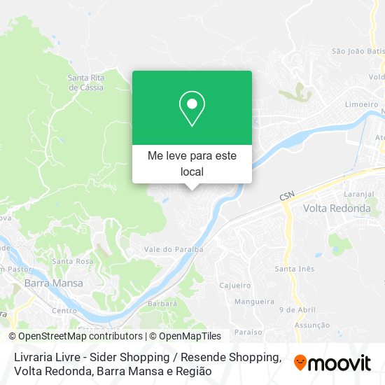 Livraria Livre - Sider Shopping / Resende Shopping mapa