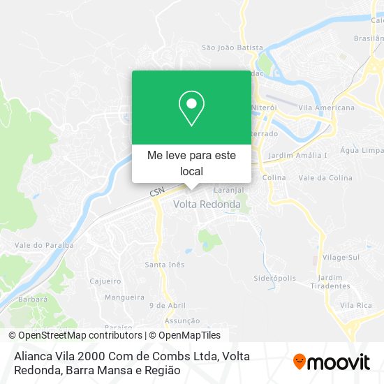 Alianca Vila 2000 Com de Combs Ltda mapa