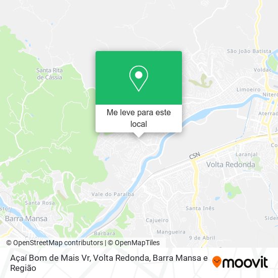 Açaí Bom de Mais Vr mapa