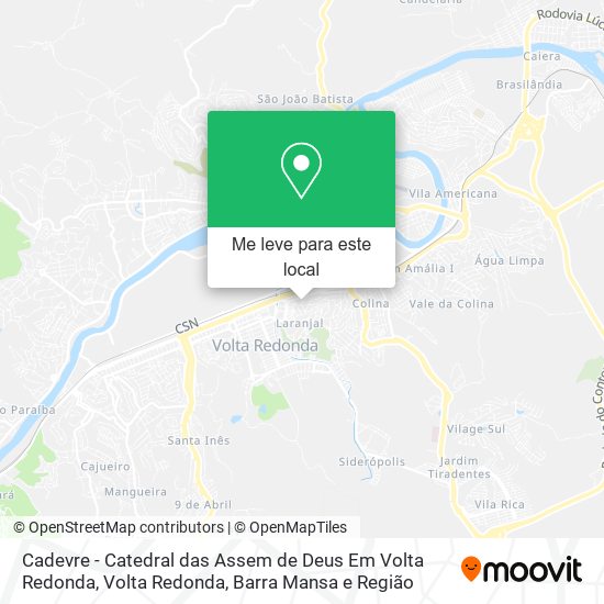 Cadevre - Catedral das Assem de Deus Em Volta Redonda mapa